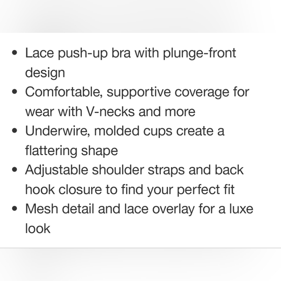 Auden Red Push-Up Plunge Coverage Red Bra - Picture 3 of 11